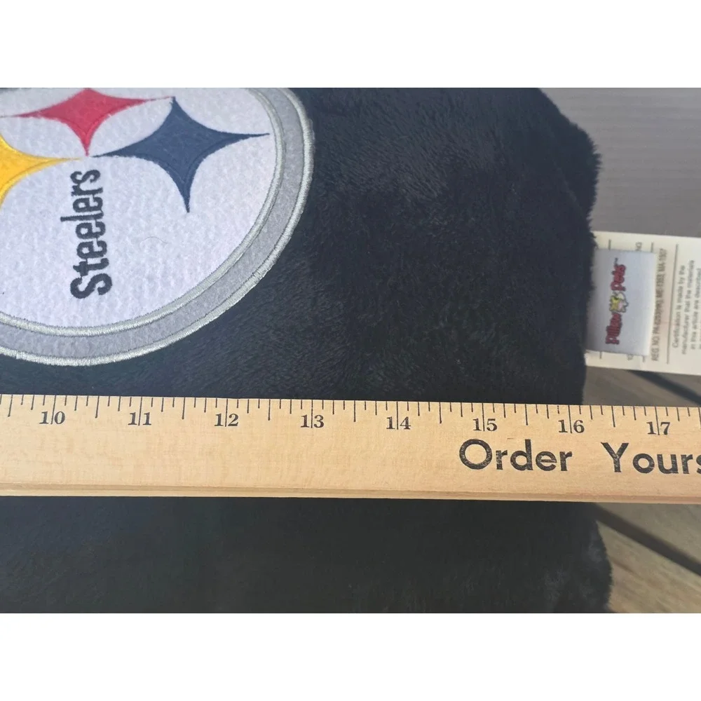Pittsburgh Steelers Steely McBeam Pillow Pets NFL Mascot Plush Black Gold 20in